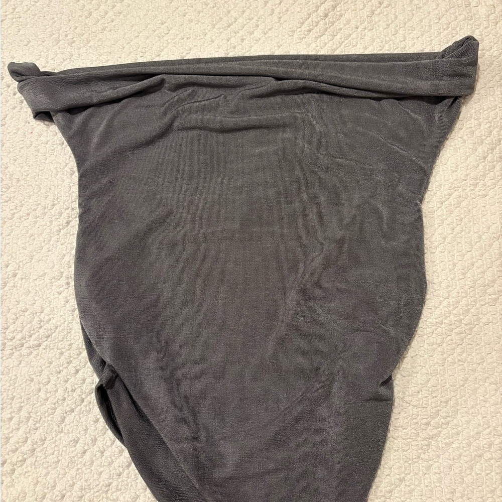 Womens Silver cowl neck going out top